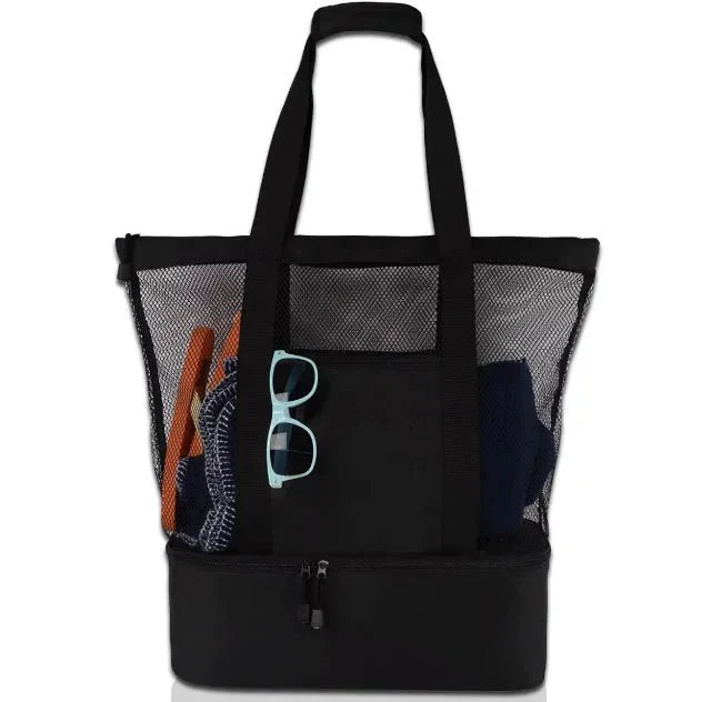 Picknick- und Strandtasche mit großem Fassungsvermögen – wasserdicht, doppellagiges Netzgewebe für Outdoor-Abenteuer