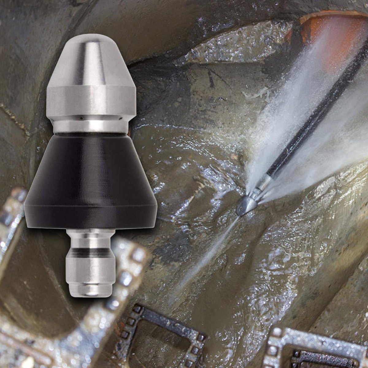 PipeClear Turbo – Leistungsstarke Düse zur schnellen Beseitigung von Verstopfungen