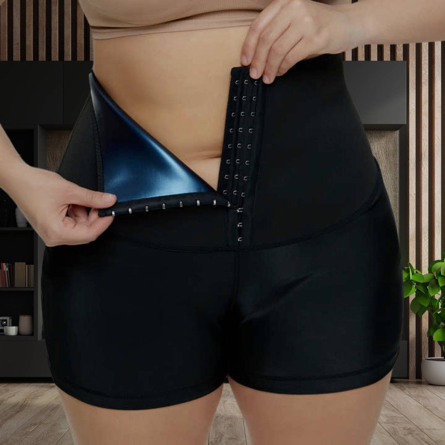 SweatFit Taillentrainer – Hohe Taille Sauna Leggings mit Taillentrainer für Frauen | Karnz