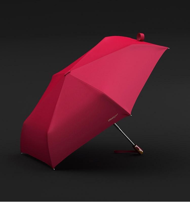 Faltbarer, windfester UV-beständiger Reiseschirm, rosa