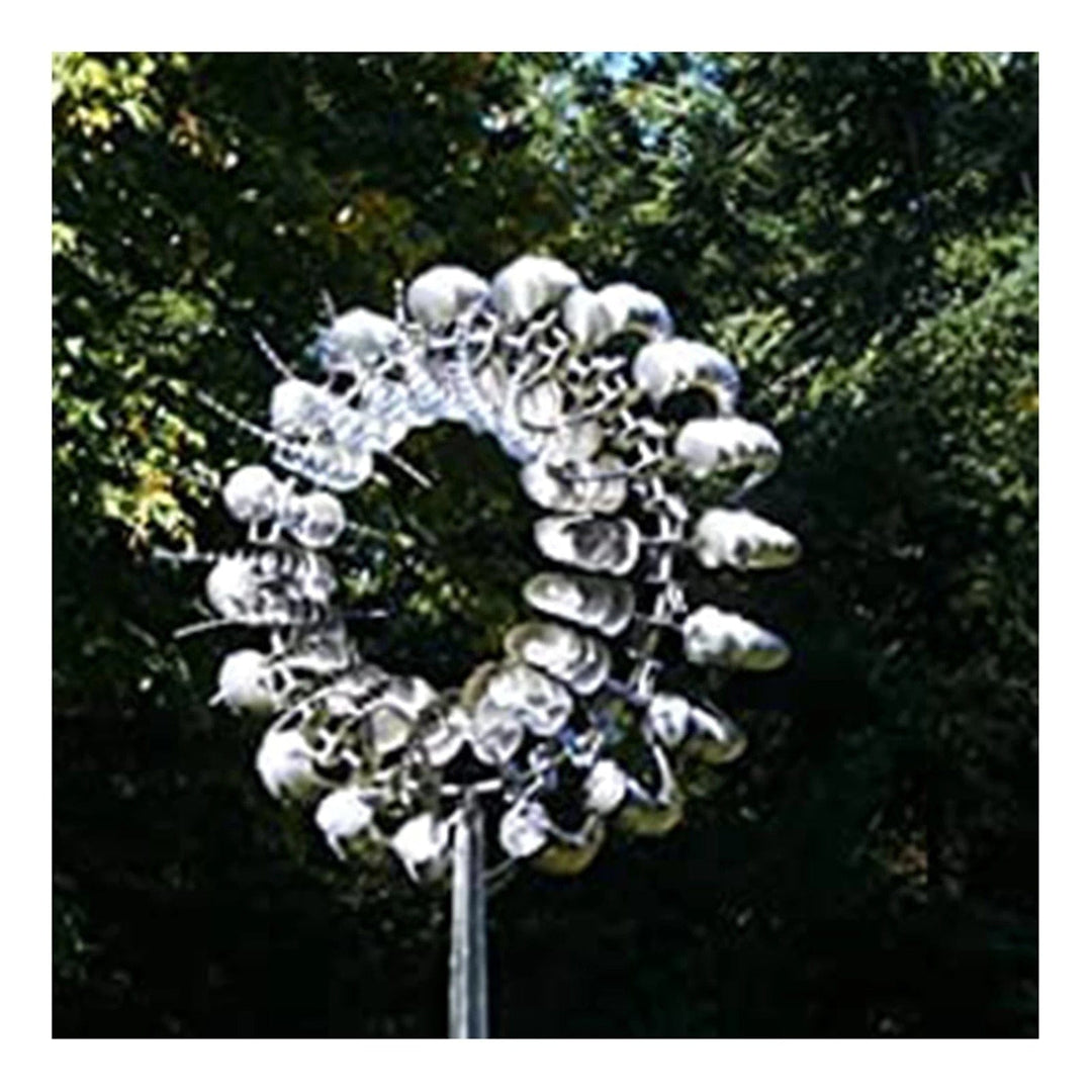 Einzigartige und magische Windmühle aus Metall | Magische kinetische Skulptur aus Metall