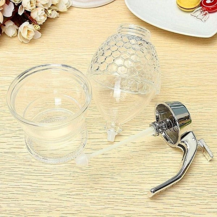 Driupfrei Honigspender mit Waben-Design – 200 ml Kunststoff | Karnz