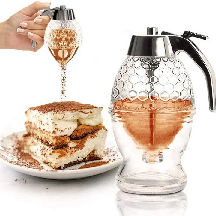 Driupfrei Honigspender mit Waben-Design – 200 ml Kunststoff | Karnz