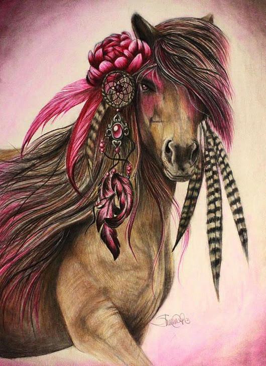 Traumfänger Wildpferd - GemPaint Kit | Karnz