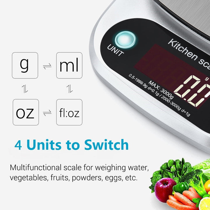 Haushalt Küchenwaage Elektronische Waage Messwerkzeug mit LCD-Display | Karnz