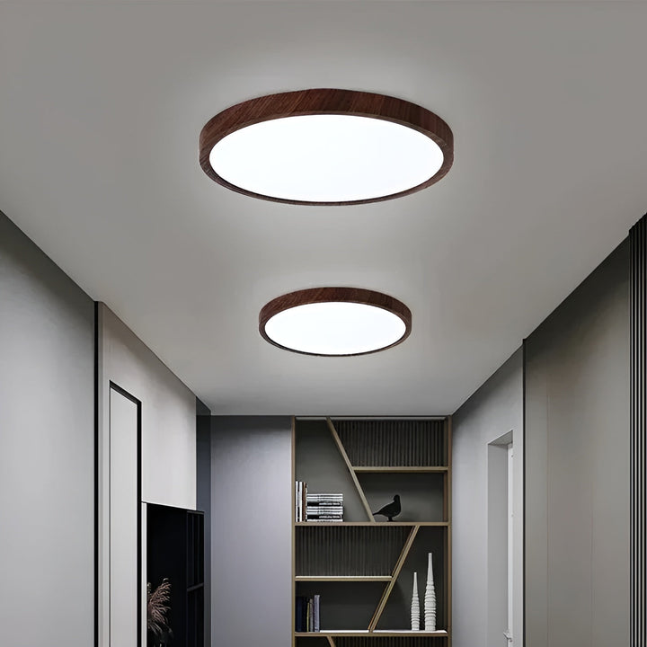 GrainGlow Light – Moderne, ultradünne Holz-Deckenleuchte