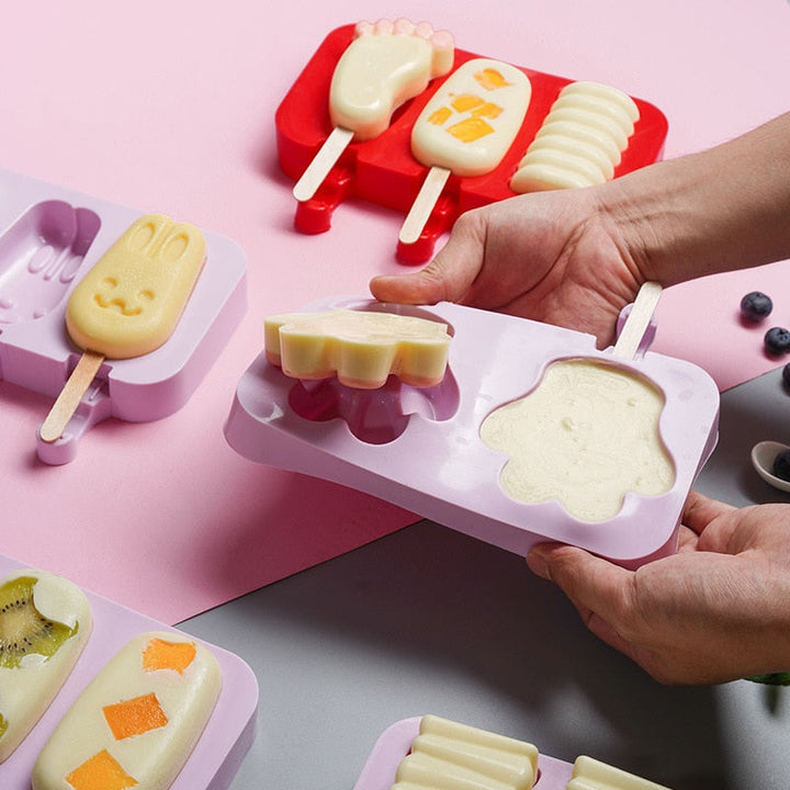 Eiscremeform Popsicle Formen mit Deckel DIY selbstgemachte Eis am Stiel Form | Karnz
