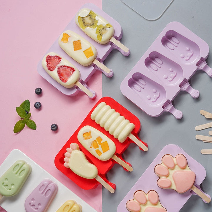Eiscremeform Popsicle Formen mit Deckel DIY selbstgemachte Eis am Stiel Form | Karnz
