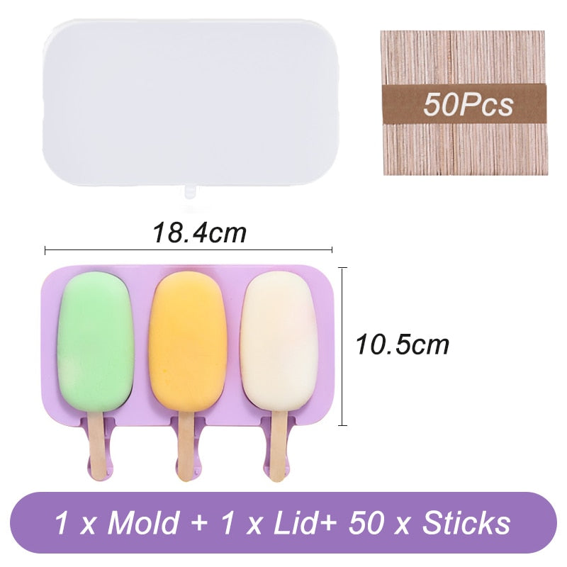Eiscremeform Popsicle Formen mit Deckel DIY selbstgemachte Eis am Stiel Form | Karnz