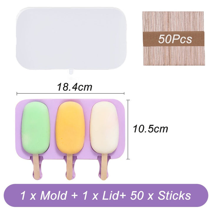 Eiscremeform Popsicle Formen mit Deckel DIY selbstgemachte Eis am Stiel Form | Karnz