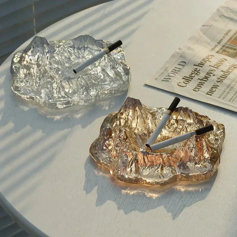 Eisstil-Berg-Glas-Aschenbecher-Dekoration