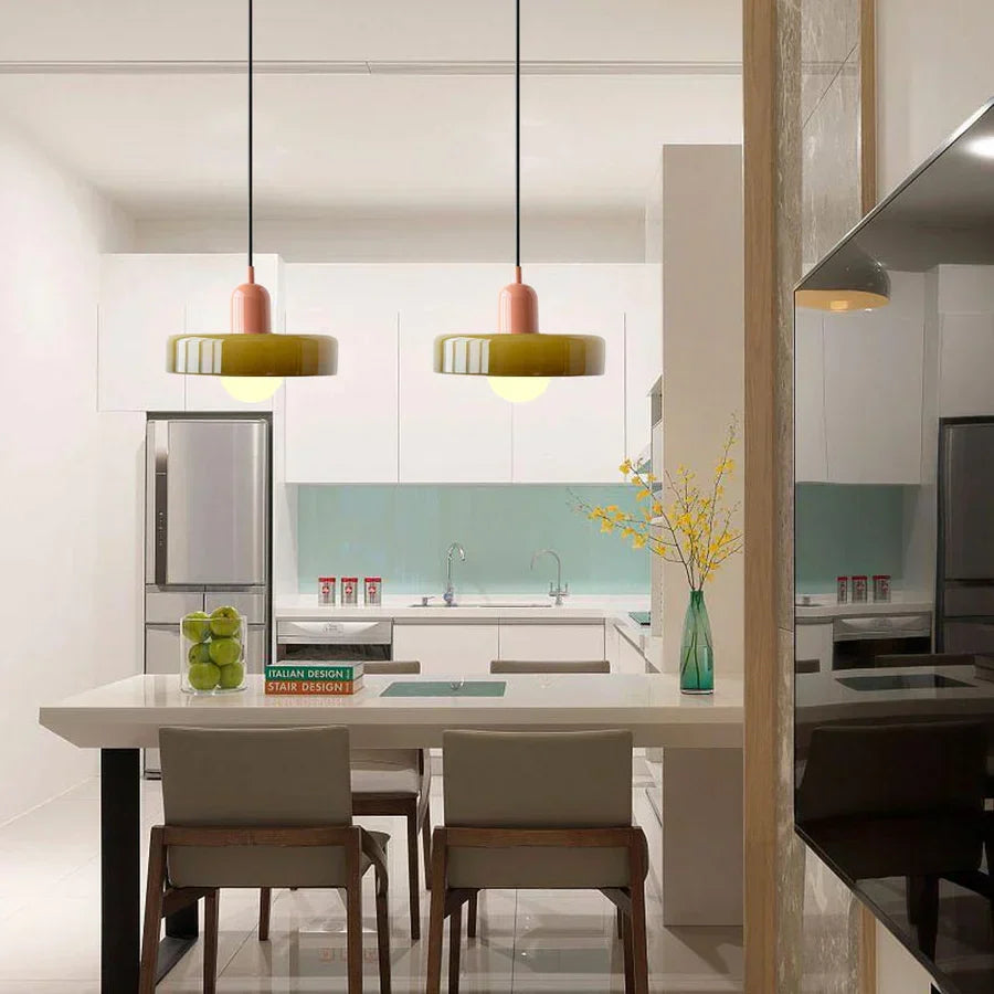 Skandinavische Pendelleuchte für Wohnzimmer und Esszimmer – Minimalistisches Design mit einstellbarer Höhe – Glas | Karnz