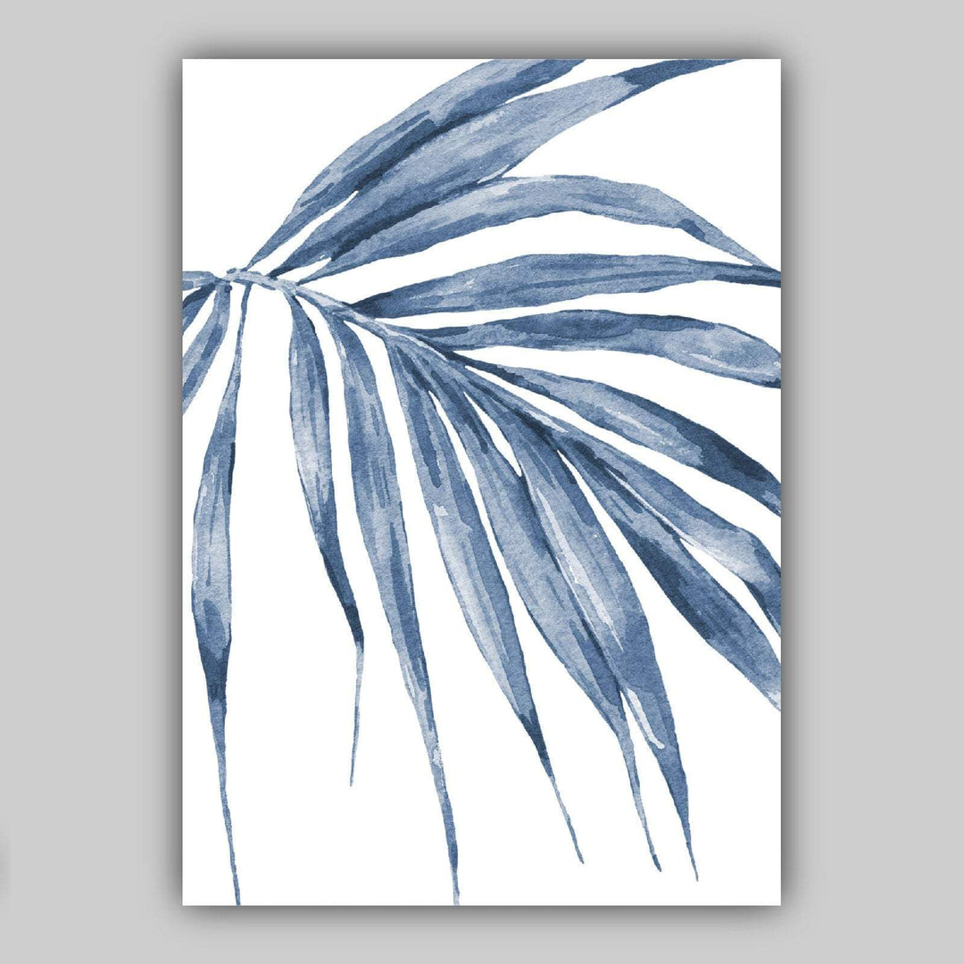 BOTANISCHES Set aus 3 marineblauen Blumen-Kunstdrucken