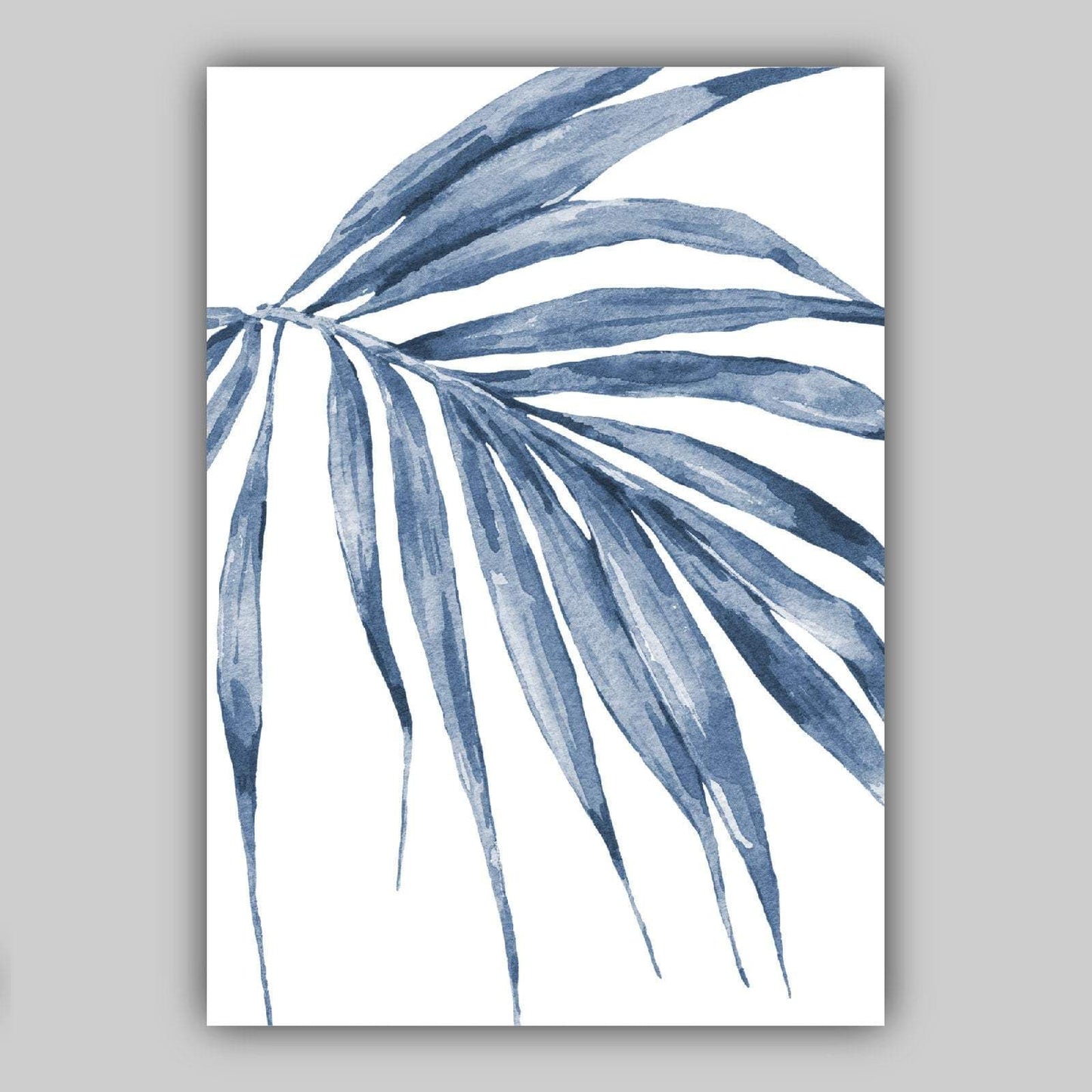 BOTANISCHES Set aus 3 marineblauen Blumen-Kunstdrucken
