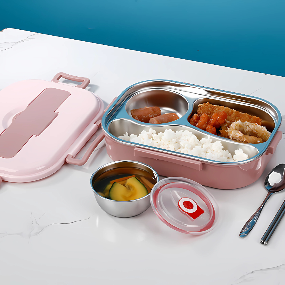 Fächer für Bento-Lunchboxen aus Edelstahl