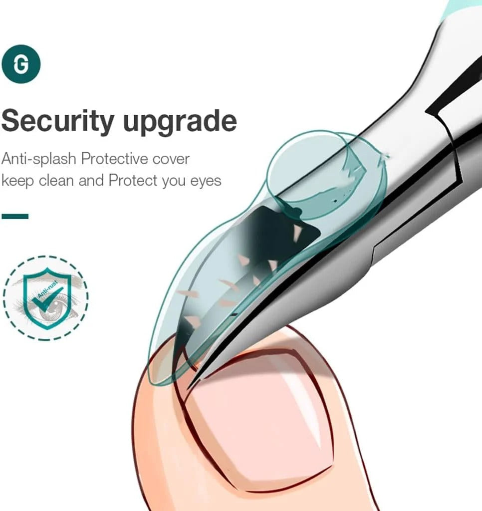 Senior-Nagelschneider mit Spritzschutz – Ergonomisch & Schmerzfrei für Dicke oder Eingewachsene Zehennägel | Karnz
