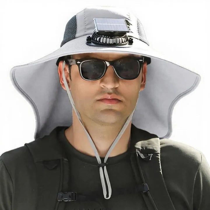 Solar Fan Hut mit breiter Krempe UV-Schutz | Karnz