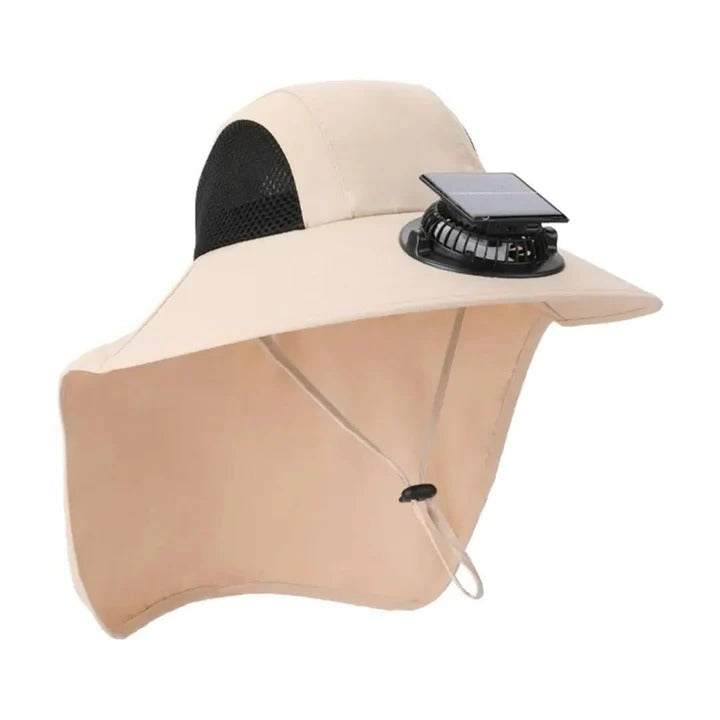 Solar Fan Hut mit breiter Krempe UV-Schutz | Karnz