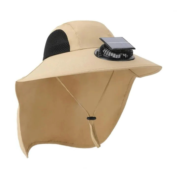 Solar Fan Hut mit breiter Krempe UV-Schutz | Karnz