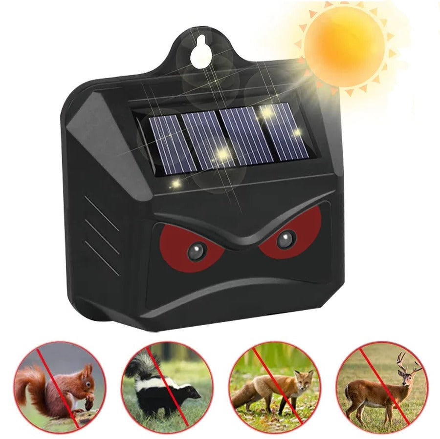 2 Stück solarbetriebene Ultraschall-Tierabwehrgeräte