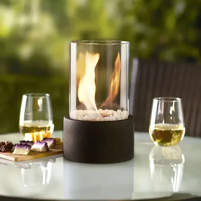 GlowLuxe - Elegante tragbare Tischfeuerlanterne Karnz