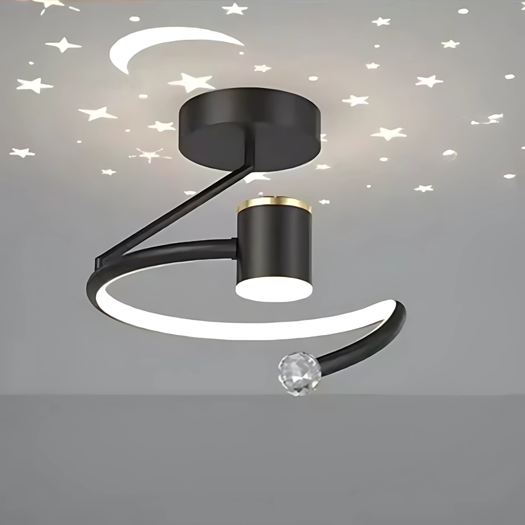 Moderne LED-Deckenleuchten im Stern-Design