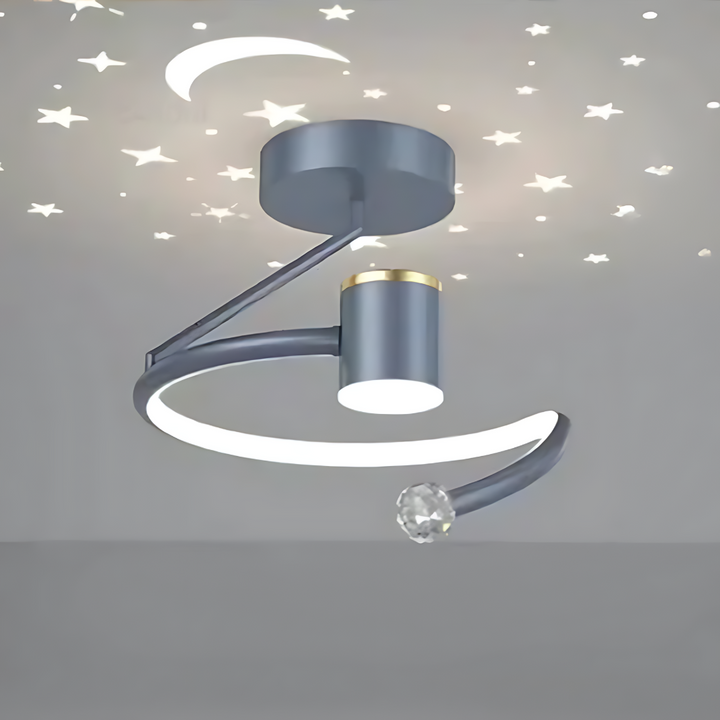 Moderne LED-Deckenleuchten im Stern-Design