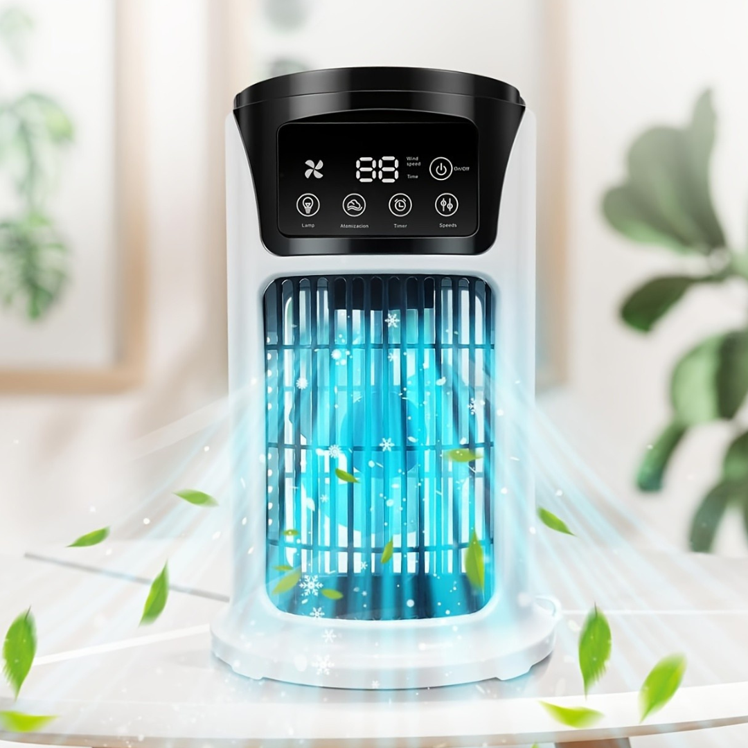 Tragbarer Klimaanlagen-Luftbefeuchter Ventilator USB Weiß | Karnz