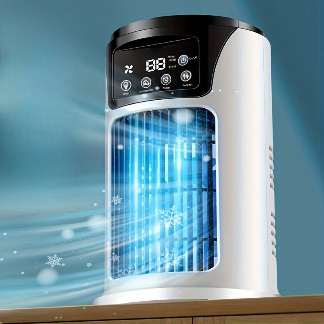 Tragbarer Klimaanlagen-Luftbefeuchter Ventilator USB Weiß | Karnz