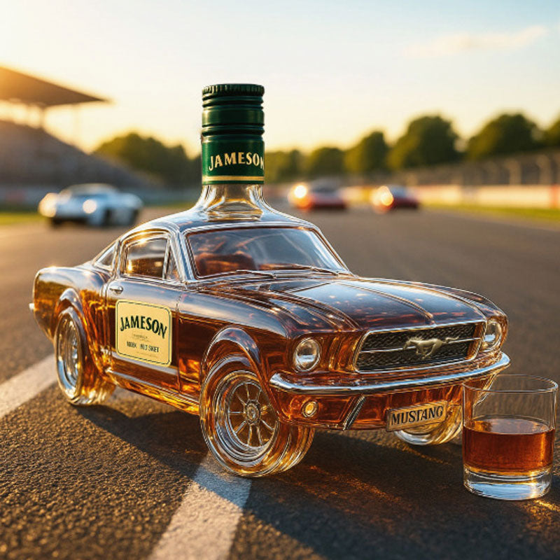 Whisky-Dekanter in Mustang-Form