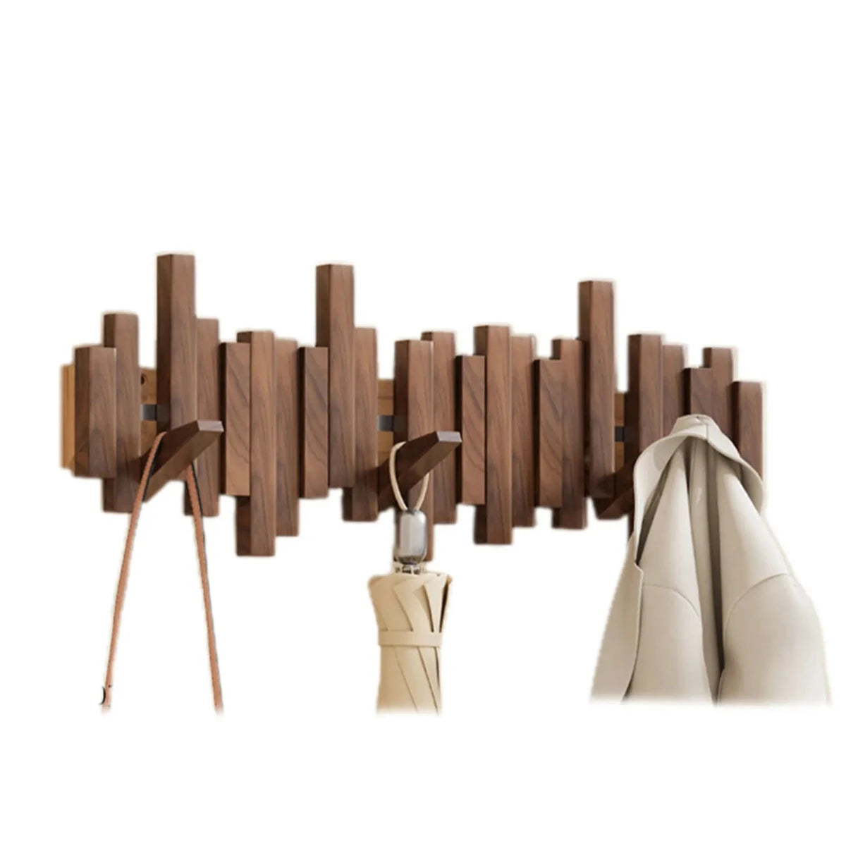 PianoWood Wandgarderobe – Garderobe aus Holz mit Klavier-Tasten aus Nussbaum oder Buchensperrholz | Karnz