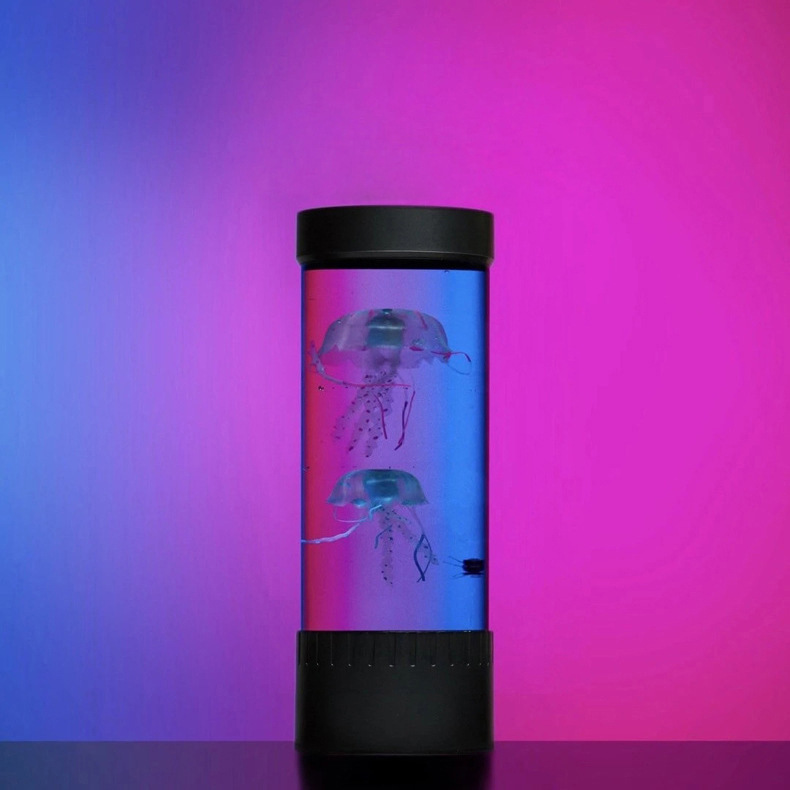 SerenitySphere - LED Aquarium-Quallelampe | Beruhigende Lava-Lampe mit 7 Farben | Atmosphärische Beleuchtung | Karnz