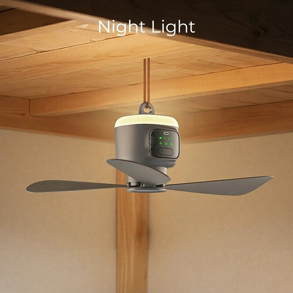 Home Cool Tragbarer Wiederaufladbarer RC Hängelampenventilator | Karnz