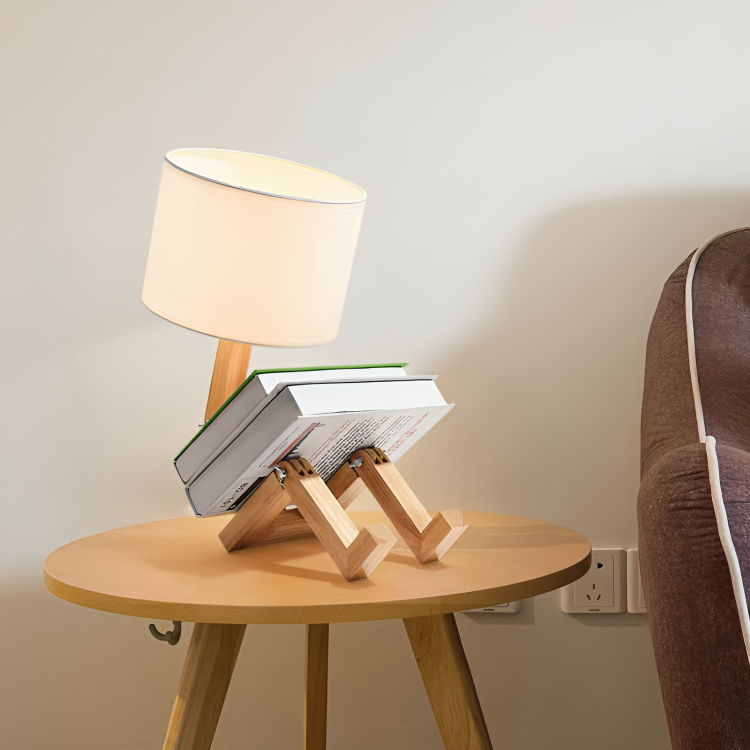 NordicLight – Skandinavische Tischlampe mit integriertem Bücherregal | Karnz