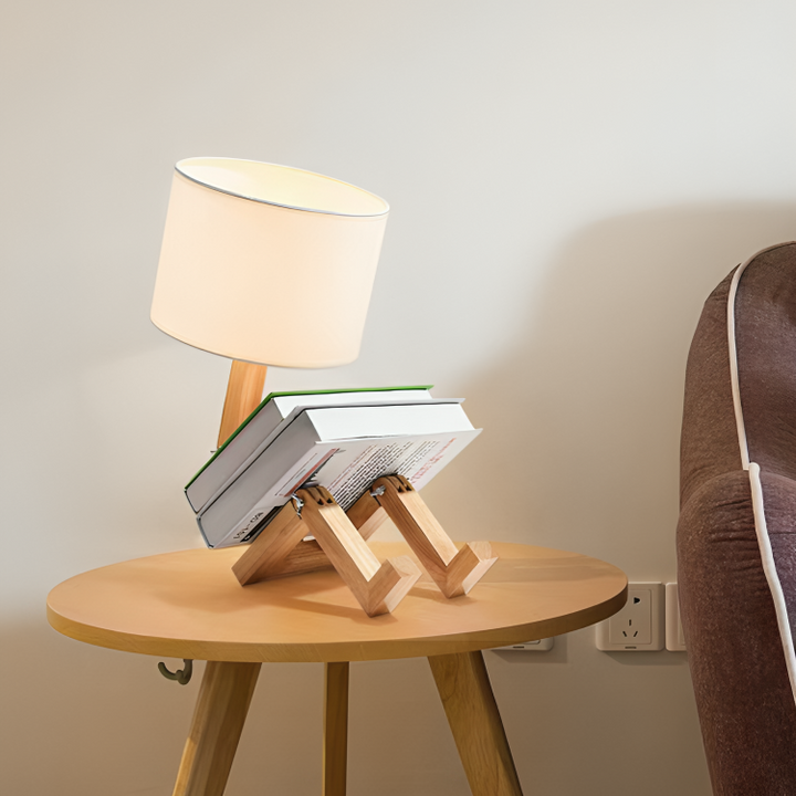 NordicLight – Skandinavische Tischlampe mit integriertem Bücherregal | Karnz