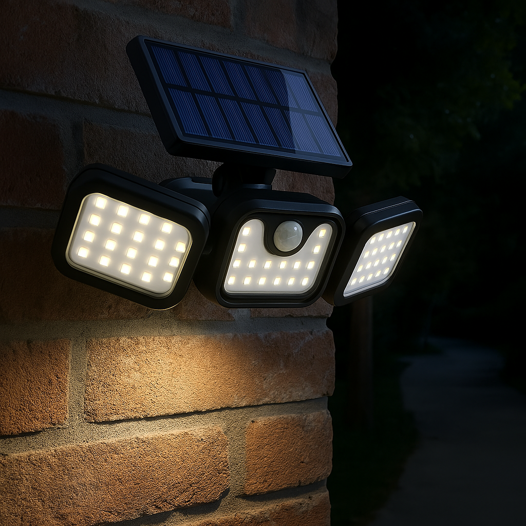 Energiesparende, bewegungsaktivierte Solar-Außenlampe
