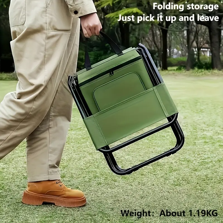 Eingebaute Kühltasche Tragbare Faltbare Outdoor-Hocker | Karnz