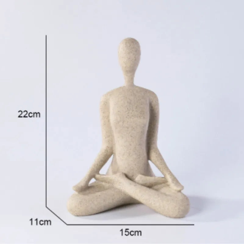 ZenJoy Frau in Yoga Figur – Moderne Innenraumdekoration aus Harz | Karnz