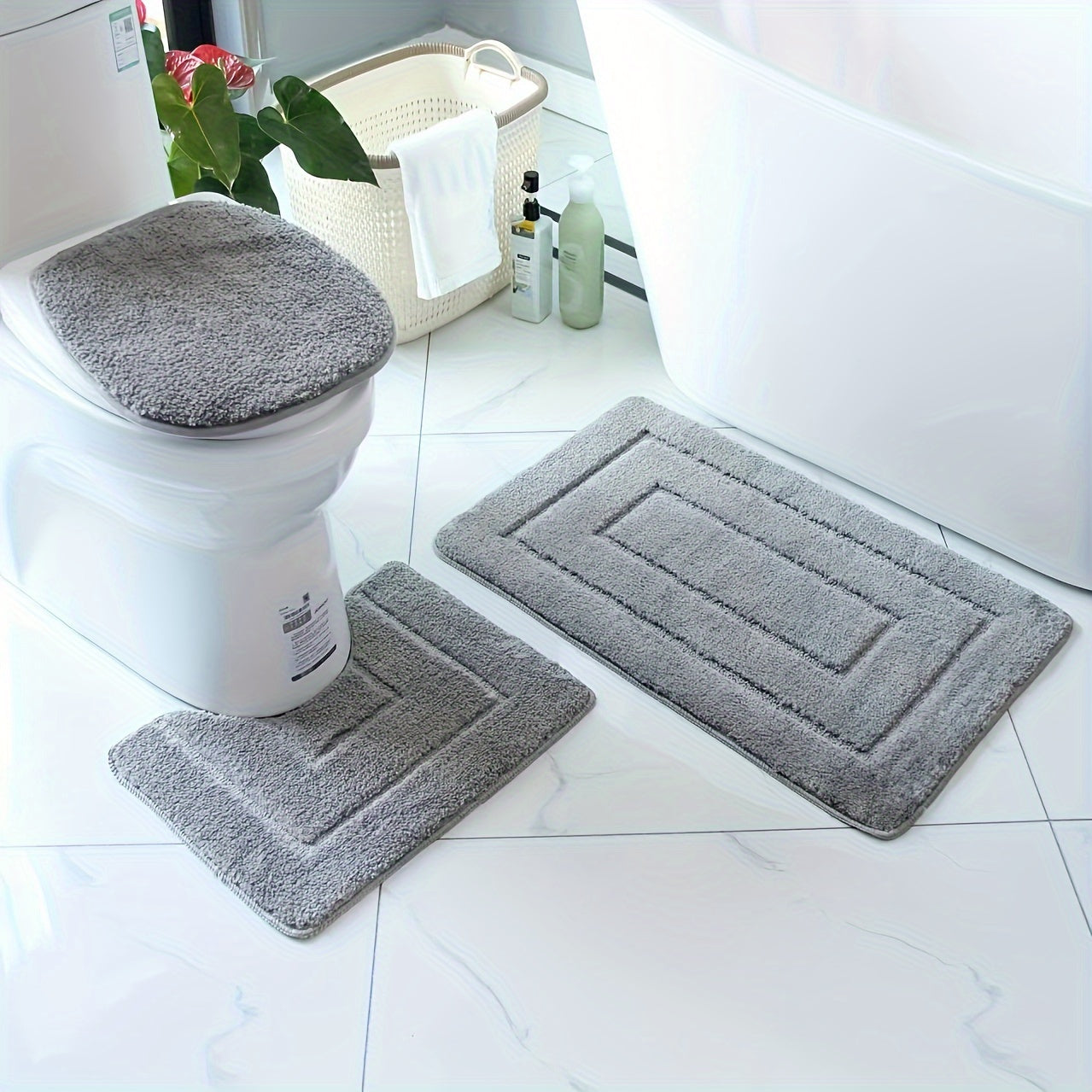 SoftStep Luxe Badmatte Set – Rutschfest, Schnell trocknend und Waschbar | Karnz