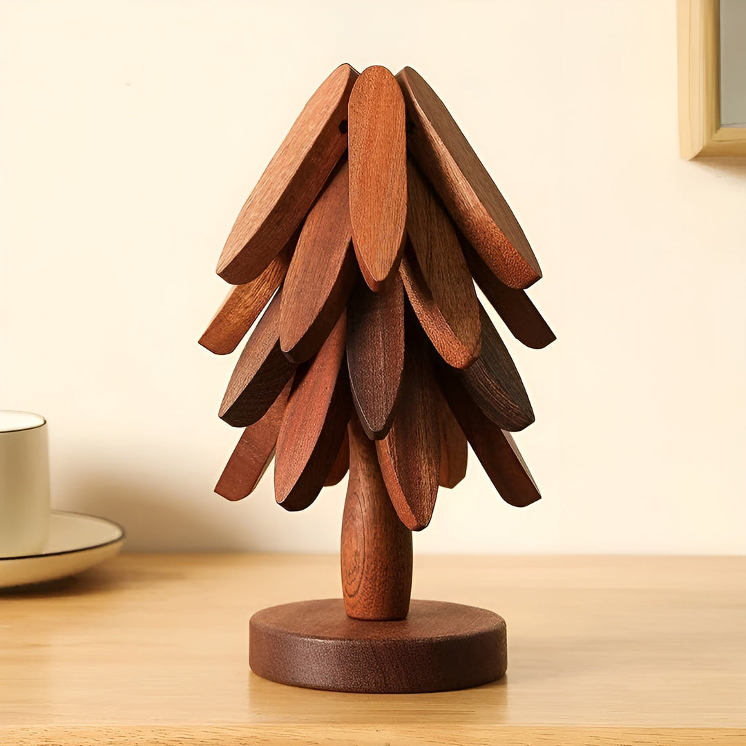 Weihnachtsbaum-Untersetzer faltbar – Dekorativ & Praktisch | Ideal für Getränke & Feiertage | Karnz