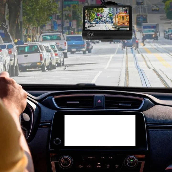 4-Zoll-Touchscreen-Front- und Rückfahrkamera