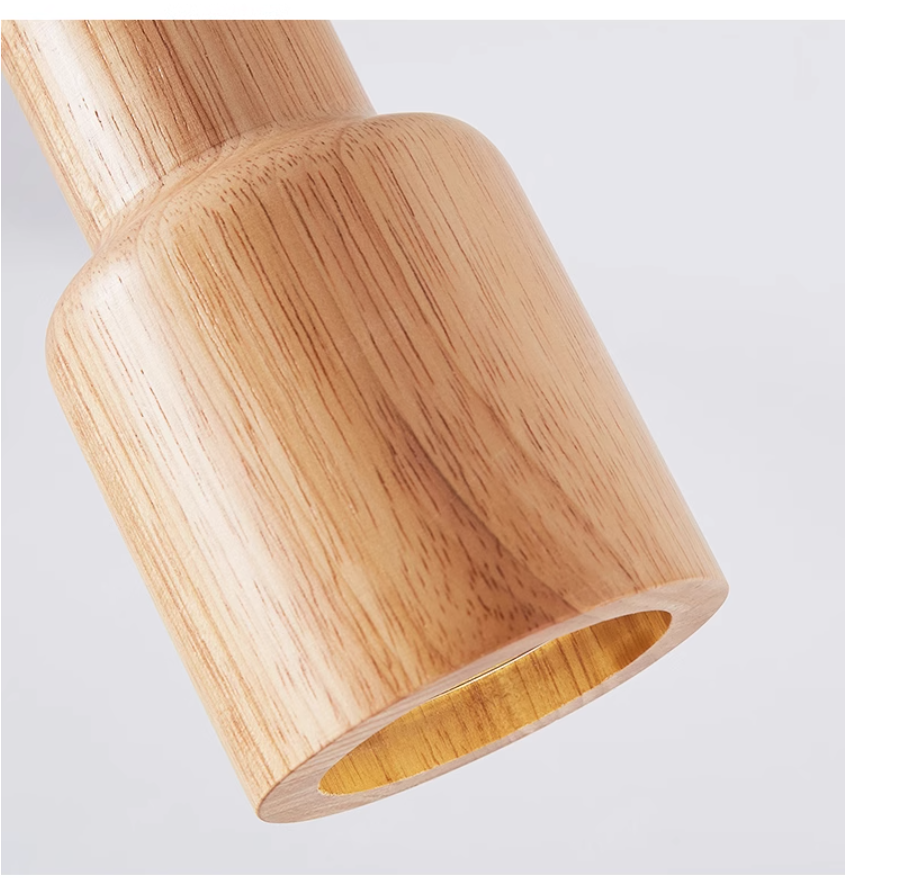Skandinavische Holzpendelleuchte – Minimalistisches Design für Wohnzimmer und Schlafzimmer | Natürliches Holz-Optik | Karnz