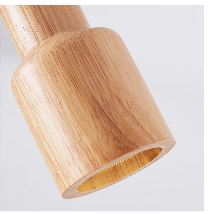 Skandinavische Holzpendelleuchte – Minimalistisches Design für Wohnzimmer und Schlafzimmer | Natürliches Holz-Optik | Karnz