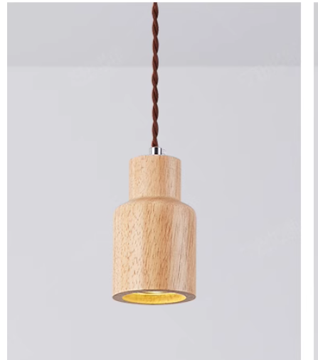 Skandinavische Pendelleuchte aus Holz – Minimalistisches Design für Wohn- und Schlafzimmer | Natürliche Holzoptik