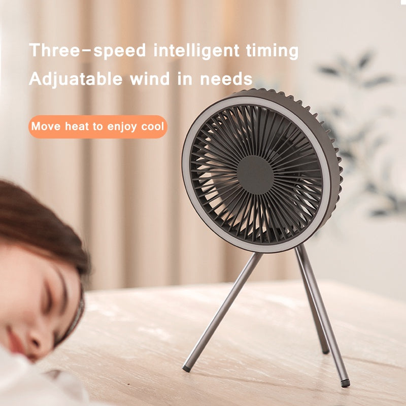 Wiederaufladbarer Tischventilator 7 Zoll mit Licht | Karnz