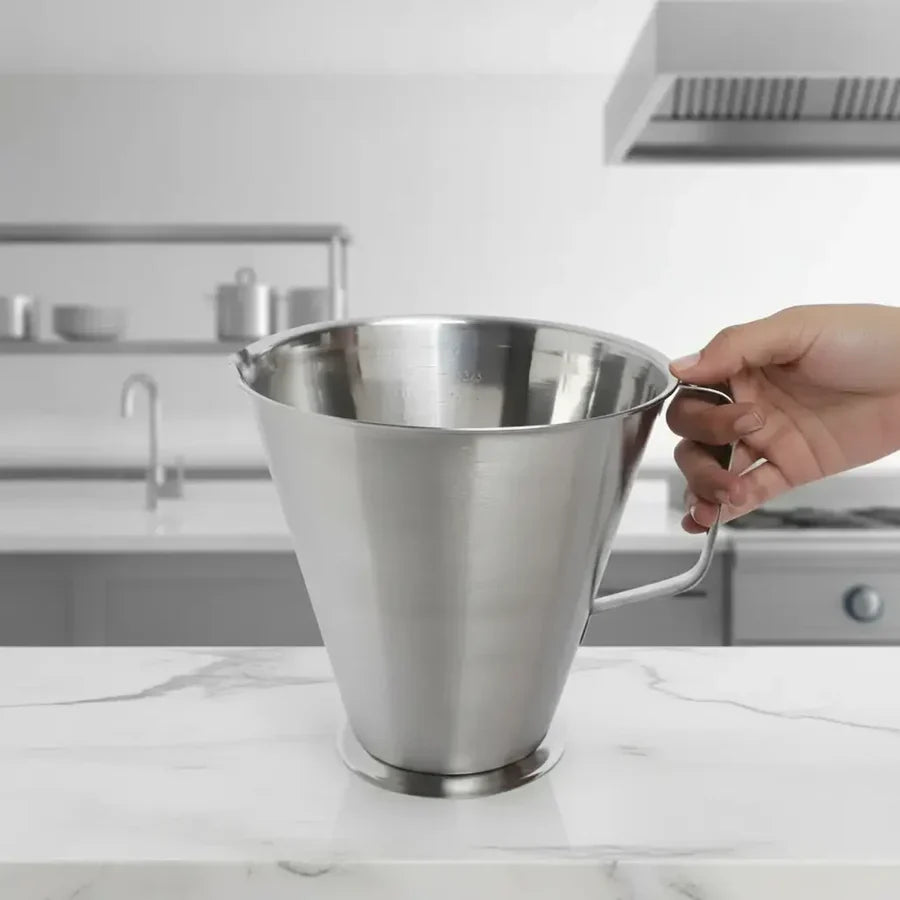 Messbecher Edelstahl 0,5 L mit Innenmarkierung | Karnz