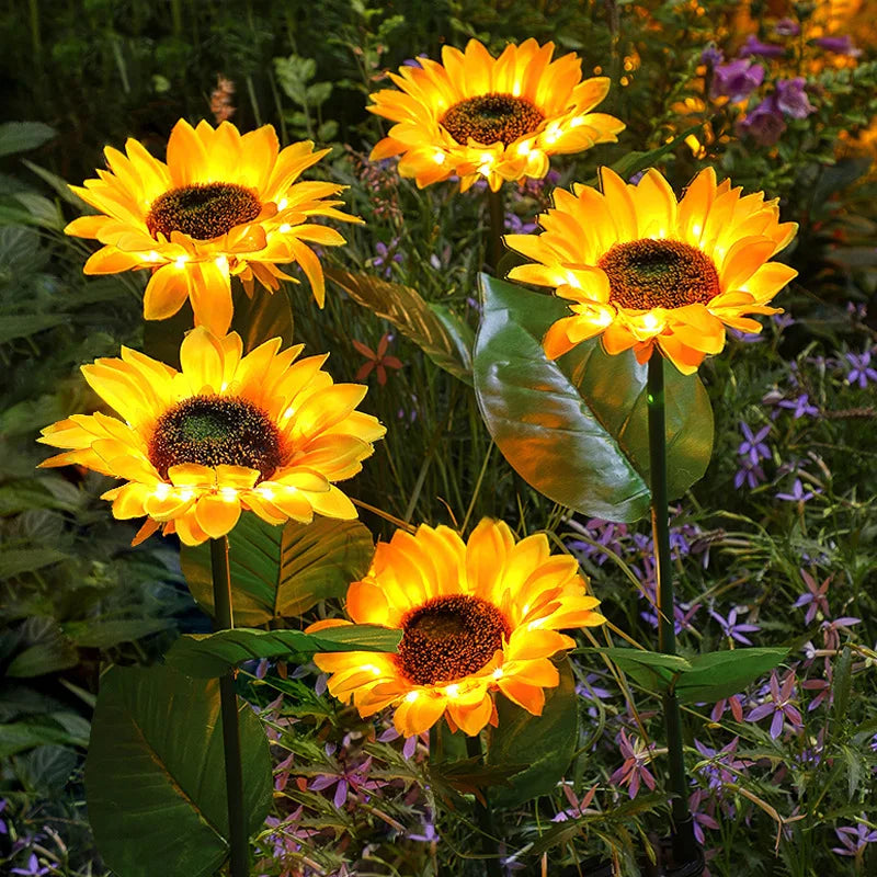 Sonnenblumen-Solar-Gartenleuchten