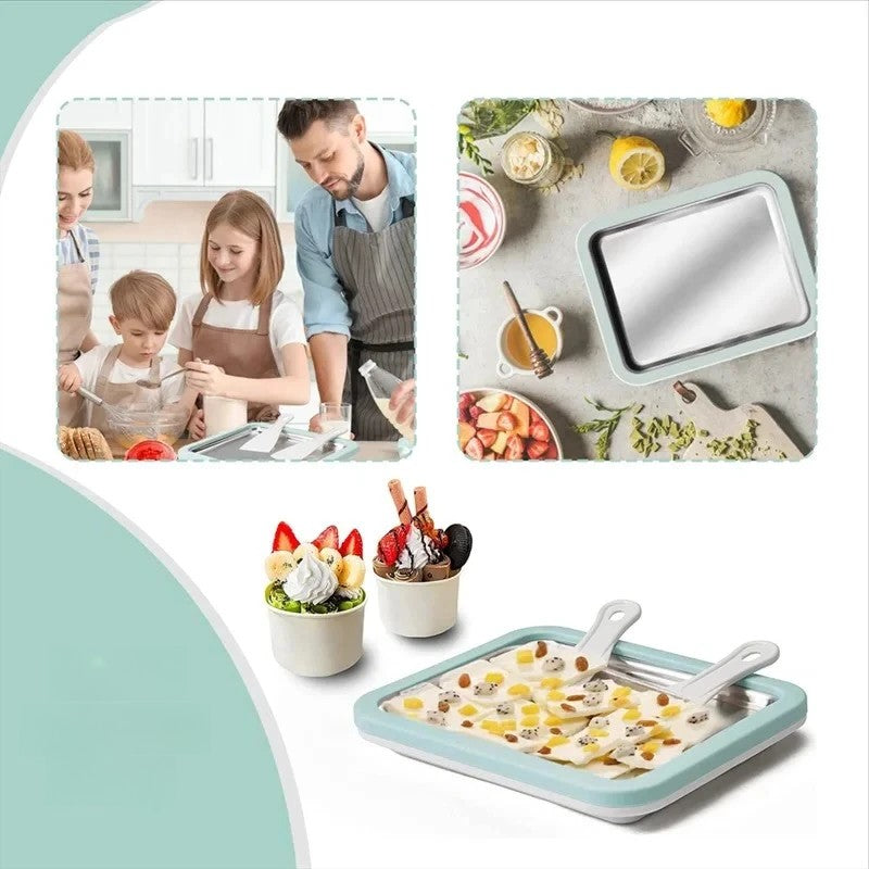 Eisrollenmaschine aus Edelstahl für Zuhause