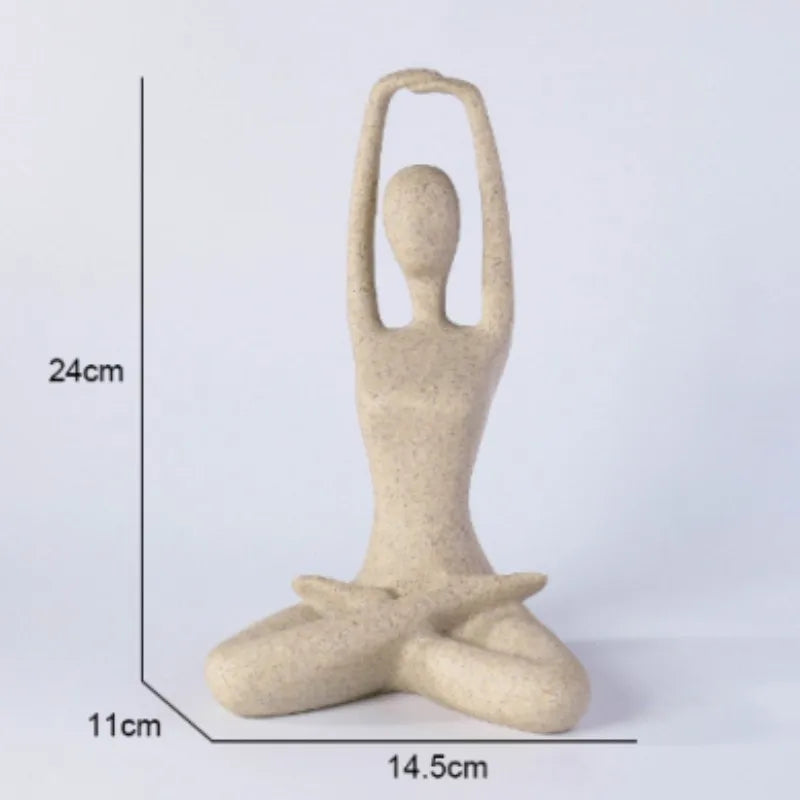 ZenJoy Frau in Yoga Figur – Moderne Innenraumdekoration aus Harz | Karnz