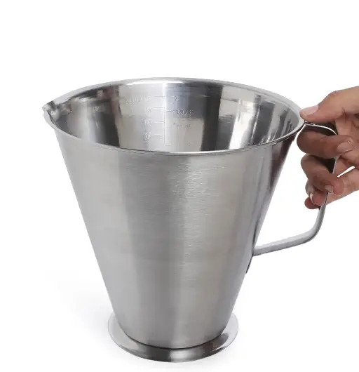 Messbecher Edelstahl 0,5 L mit Innenmarkierung | Karnz